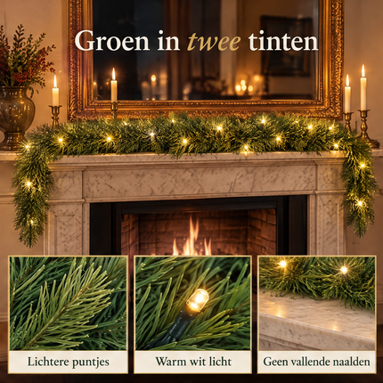 infographic opus55 infographic 2 - Cheqo® Kerstslinger 270 cm Groen met 40 LED Warm Wit