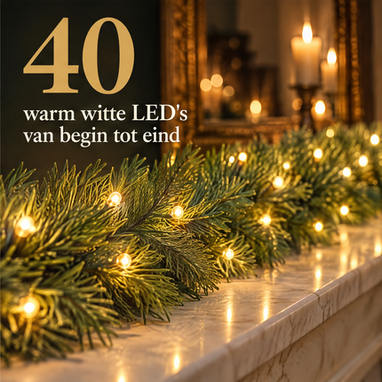 infographic opus55 infographic 6 - Cheqo® Kerstslinger 270 cm Groen met 40 LED Warm Wit