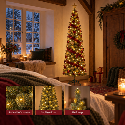 infographic opus55 infographic 4 - Cheqo® Kunstkerstboom 215 cm met Verlichting Warm Wit
