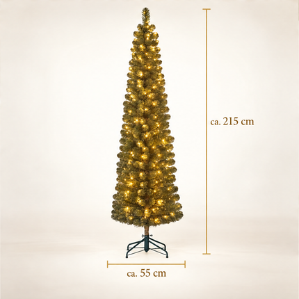 infographic opus55 infographic 5 - Cheqo® Kunstkerstboom 215 cm met Verlichting Warm Wit