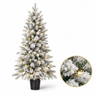 infographic opus55 hoofdafbeelding - Cheqo® Kunstkerstboom 120 cm met Sneeuw en Verlichting Warm Wit