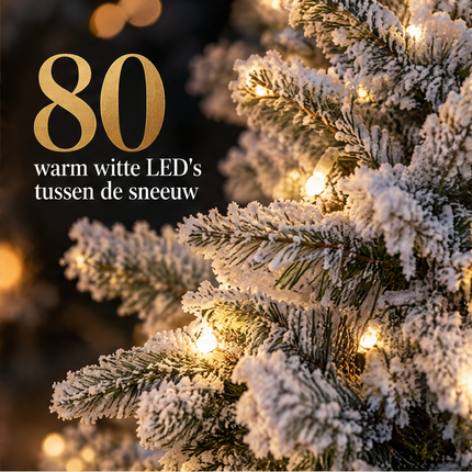 infographic opus55 infographic 2 - Cheqo® Kunstkerstboom 120 cm met Sneeuw en Verlichting Warm Wit