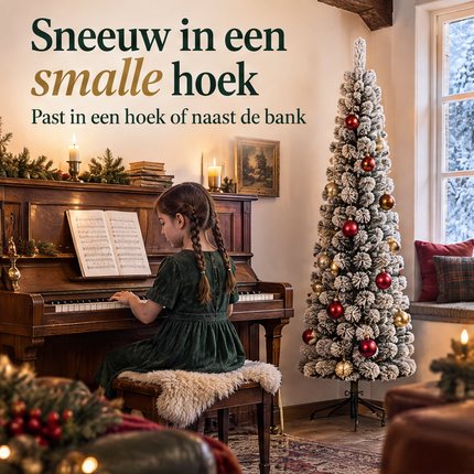 infographic opus55 infographic 1 - Cheqo® Kunstkerstboom 185 cm Ø55 cm met Sneeuw zonder Verlichting