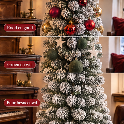 infographic opus55 infographic 5 - Cheqo® Kunstkerstboom 185 cm Ø55 cm met Sneeuw zonder Verlichting