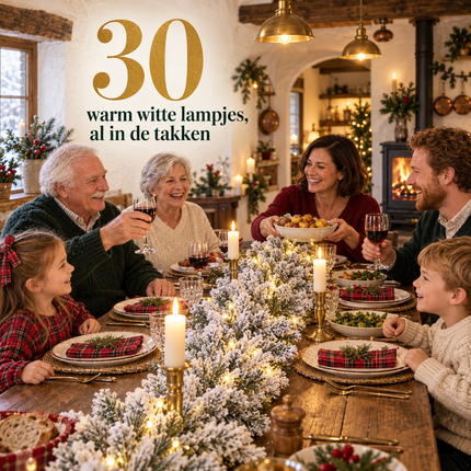 infographic opus55 infographic 5 - Cheqo® Kerstslinger 180 cm met Sneeuw en 30 LED Warm Wit