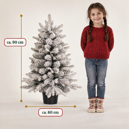 infographic opus55 infographic 5 - Cheqo® Mini Kerstboom 90 cm met Sneeuw zonder Verlichting