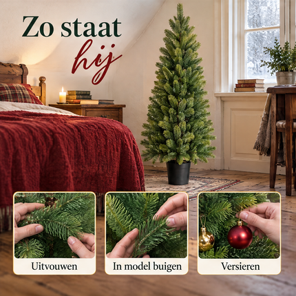 infographic opus55 infographic 4 - Cheqo® Kunstkerstboom 120 cm Ø60 cm zonder Verlichting
