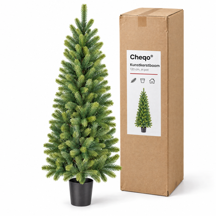 infographic opus55 verpakking - Cheqo® Kunstkerstboom 120 cm Ø60 cm zonder Verlichting