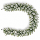 infographic opus55 hoofdafbeelding - Cheqo® Kerstslinger 270 cm met Sneeuw zonder Verlichting
