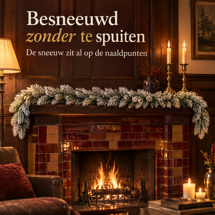 infographic opus55 infographic 1 - Cheqo® Kerstslinger 270 cm met Sneeuw zonder Verlichting
