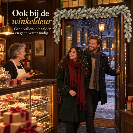 infographic opus55 infographic 5 - Cheqo® Kerstslinger 270 cm met Sneeuw zonder Verlichting