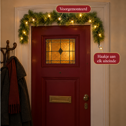 infographic opus55 infographic 3 - Cheqo® Kerstslinger 180 cm Groen met 30 LED Warm Wit
