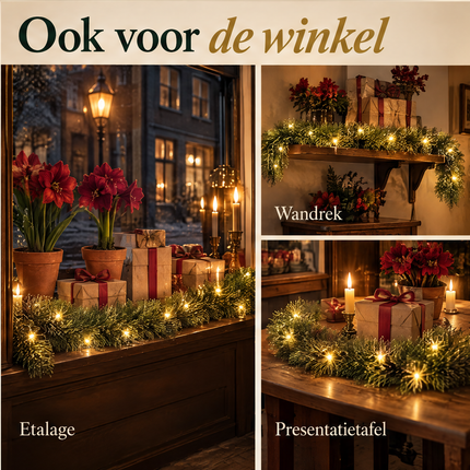 infographic opus55 infographic 6 - Cheqo® Kerstslinger 180 cm Groen met 30 LED Warm Wit