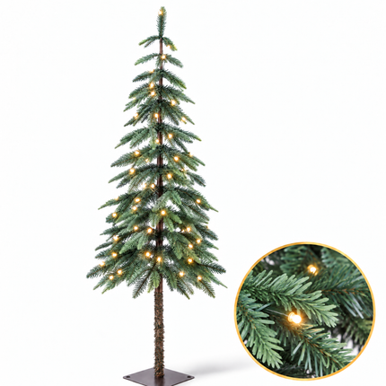 infographic opus55 hoofdafbeelding - Cheqo® Kunstkerstboom 155 cm met Verlichting Warm Wit