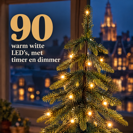 infographic opus55 infographic 2 - Cheqo® Kunstkerstboom 155 cm met Verlichting Warm Wit