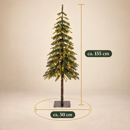 infographic opus55 infographic 3 - Cheqo® Kunstkerstboom 155 cm met Verlichting Warm Wit