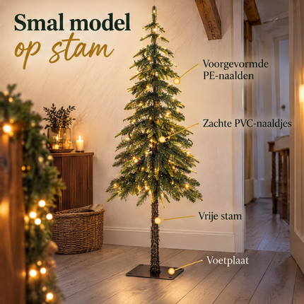 infographic opus55 infographic 6 - Cheqo® Kunstkerstboom 155 cm met Verlichting Warm Wit