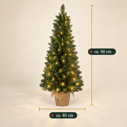 infographic opus55 infographic 5 - Cheqo® Mini Kerstboom 90 cm met Verlichting Warm Wit