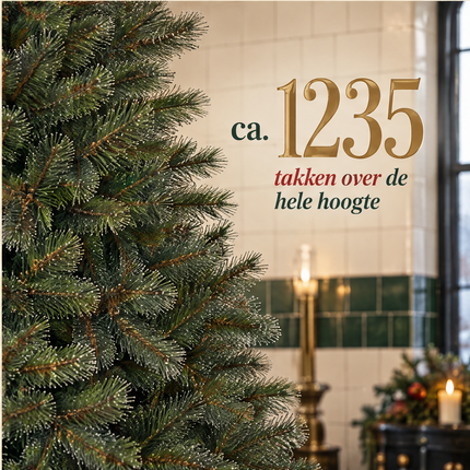 infographic opus55 infographic 6 - Cheqo® Kunstkerstboom 230 cm met Witte Naaldpuntjes zonder Verlichting