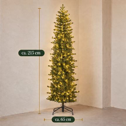 infographic opus55 infographic 2 - Cheqo® Kunstkerstboom 215 cm met Verlichting Warm Wit