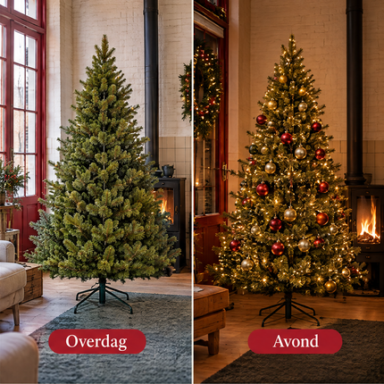 infographic opus55 infographic 3 - Cheqo® Kunstkerstboom 215 cm met Verlichting Warm Wit