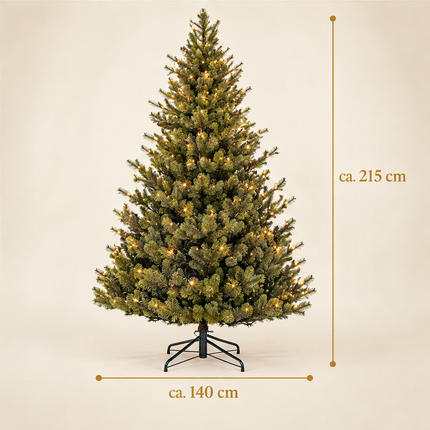 infographic opus55 infographic 6 - Cheqo® Kunstkerstboom 215 cm met Verlichting Warm Wit