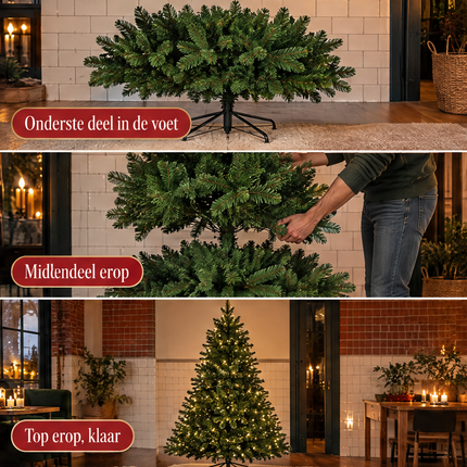 infographic opus55 infographic 2 - Cheqo® Kunstkerstboom 185 cm met Verlichting Warm Wit