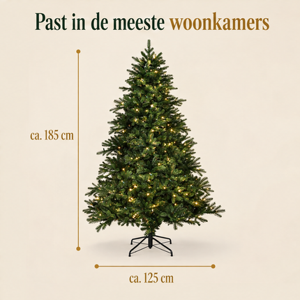 infographic opus55 infographic 6 - Cheqo® Kunstkerstboom 185 cm met Verlichting Warm Wit