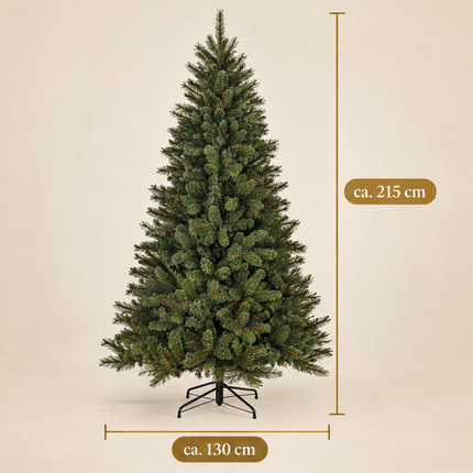 infographic opus55 infographic 3 - Cheqo® Kunstkerstboom 215 cm met Witte Naaldpuntjes zonder Verlichting