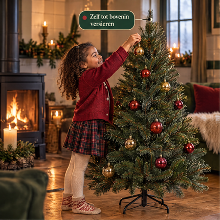 infographic opus55 infographic 1 - Cheqo® Kunstkerstboom 120 cm Ø85 cm met Witte Naaldpuntjes zonder Verlichting