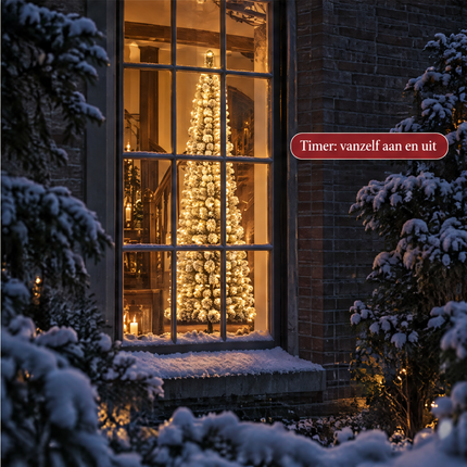 infographic opus55 infographic 6 - Cheqo® Kunstkerstboom 260 cm met Sneeuw en Verlichting Warm Wit