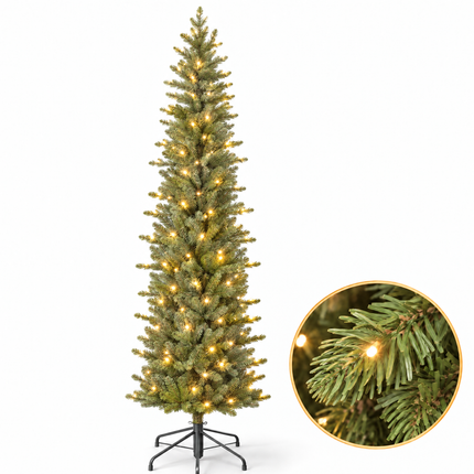 infographic opus55 hoofdafbeelding - Cheqo® Kunstkerstboom 260 cm met Verlichting Warm Wit