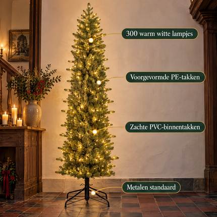 infographic opus55 infographic 2 - Cheqo® Kunstkerstboom 260 cm met Verlichting Warm Wit