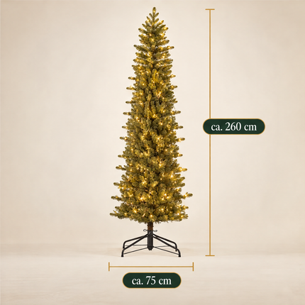 infographic opus55 infographic 6 - Cheqo® Kunstkerstboom 260 cm met Verlichting Warm Wit
