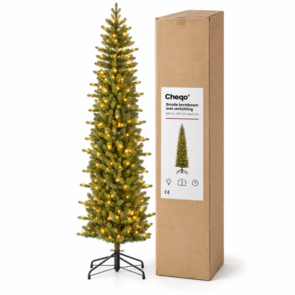 infographic opus55 verpakking - Cheqo® Kunstkerstboom 260 cm met Verlichting Warm Wit
