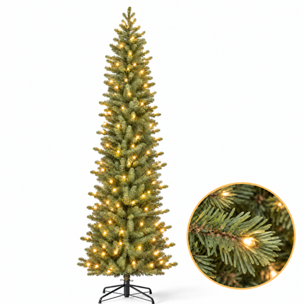 infographic opus55 hoofdafbeelding - Cheqo® Kunstkerstboom 230 cm met Verlichting Warm Wit