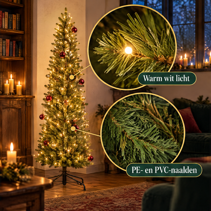 infographic opus55 infographic 2 - Cheqo® Kunstkerstboom 230 cm met Verlichting Warm Wit