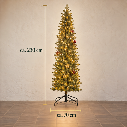 infographic opus55 infographic 5 - Cheqo® Kunstkerstboom 230 cm met Verlichting Warm Wit