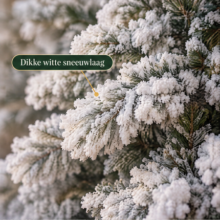 infographic opus55 infographic 2 - Cheqo® Kunstkerstboom 215 cm met Sneeuw zonder Verlichting