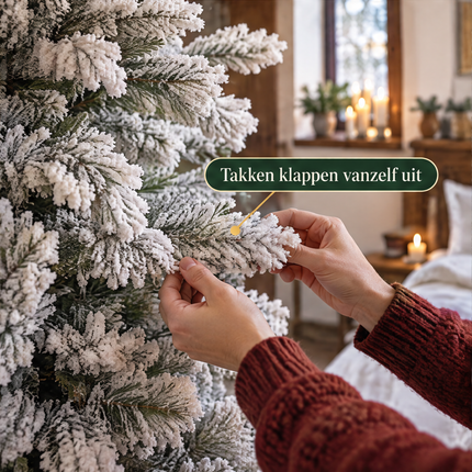 infographic opus55 infographic 5 - Cheqo® Kunstkerstboom 215 cm met Sneeuw zonder Verlichting