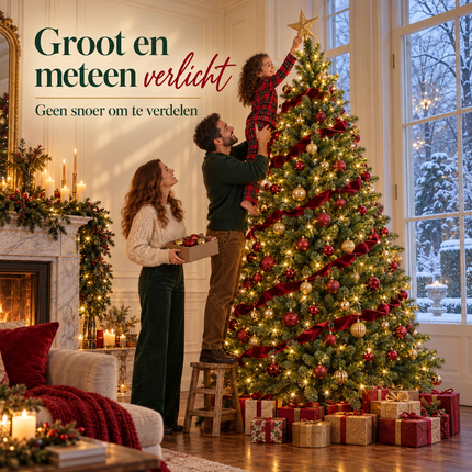 infographic opus55 infographic 1 - Cheqo® Kunstkerstboom 240 cm met Verlichting Warm Wit