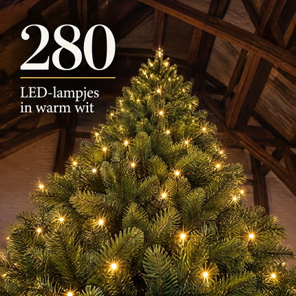 infographic opus55 infographic 2 - Cheqo® Kunstkerstboom 240 cm met Verlichting Warm Wit