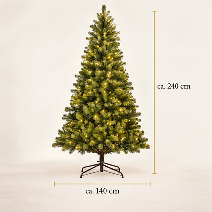 infographic opus55 infographic 5 - Cheqo® Kunstkerstboom 240 cm met Verlichting Warm Wit