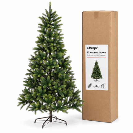 infographic opus55 verpakking - Cheqo® Kunstkerstboom 240 cm zonder Verlichting