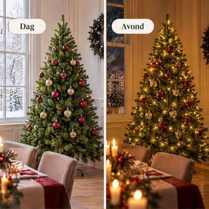 infographic opus55 infographic 3 - Cheqo® Kunstkerstboom 180 cm met Verlichting Warm Wit