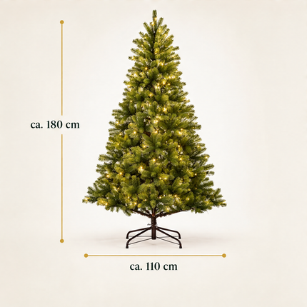 infographic opus55 infographic 5 - Cheqo® Kunstkerstboom 180 cm met Verlichting Warm Wit
