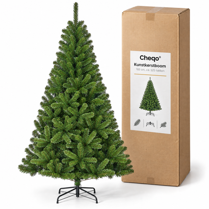 infographic opus55 verpakking - Cheqo® Kunstkerstboom 185 cm Ø115 cm zonder Verlichting