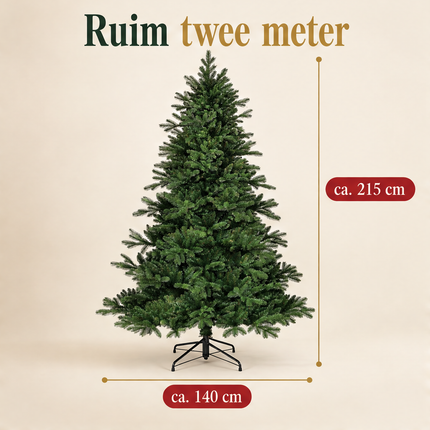 infographic opus55 infographic 2 - Cheqo® Kunstkerstboom 215 cm Ø140 cm zonder Verlichting