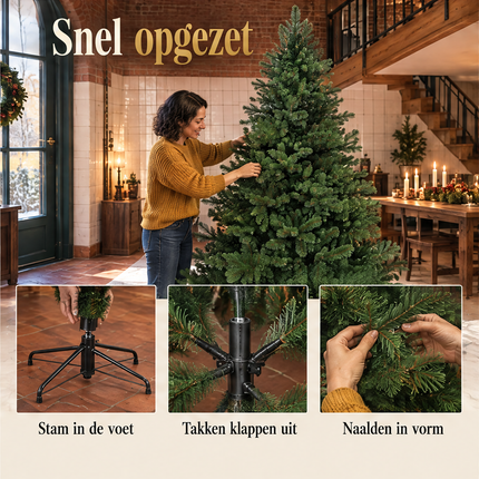 infographic opus55 infographic 5 - Cheqo® Kunstkerstboom 215 cm Ø140 cm zonder Verlichting