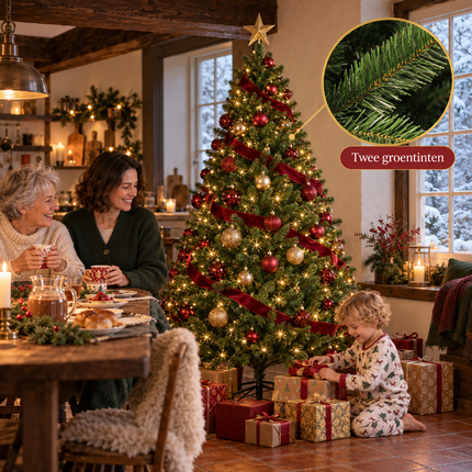 infographic opus55 infographic 2 - Cheqo® Kunstkerstboom 155 cm Ø90 cm zonder Verlichting